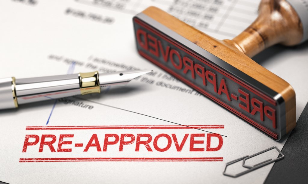 pre-approved car loan with a signature