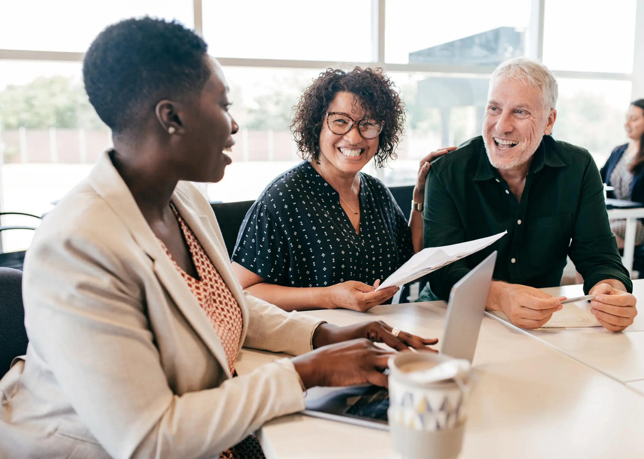 Couple talking with advisor about cosigning a loan